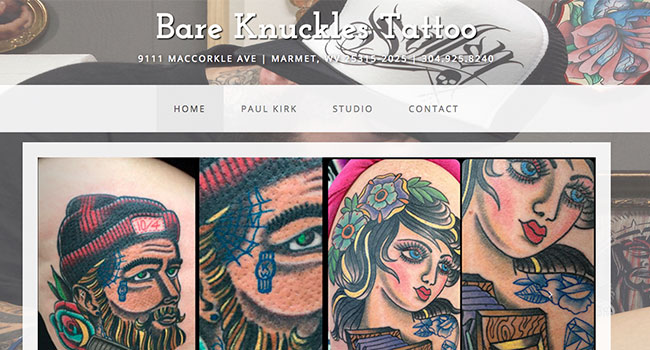 Bare Knuckles Tattoo Website Image